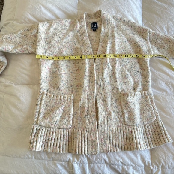 Gap Colorful cream cozy open cardigan sweater Wool - Picture 6 of 8